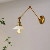 Justerbar Vinkel Enkelarmad Vintage Läsning Vägglampa Design